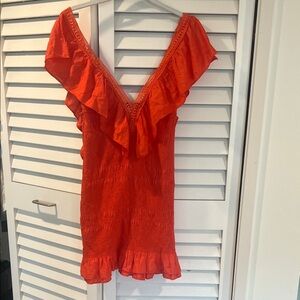 Women's Orange Mini Dress - Voge Boutique